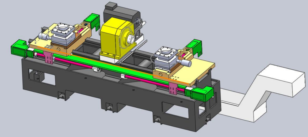 double-head CNC lathe structure