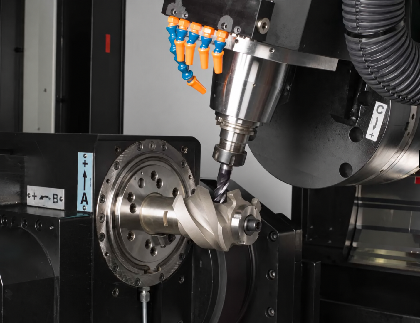 ABC all-rotary-axis five-axis machine structure